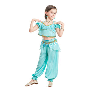 ชุดเจ้าหญิงจัสมินงานปาร์ตี้ในฝัน สีสั่งทำได้ ชุดสองชิ้น แต่งขอบทอง ดีเทลระฆัง สำหรับเด็กผู้หญิง <span class=keywords><strong>ธีม</strong></span>อะลาดิน - Product Image 3