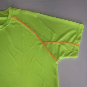 Camiseta Deportiva Transpirable Personalizada para Hombre, para Maratón, 100% Poliéster, con Estampado Verde Fluorescente - Product Image 4