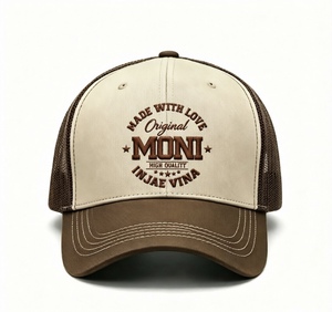 Casquette de baseball vintage personnalisée avec logo, broderie 3D, en coton et maille, fermeture snapback, haute qualité, unisexe, pour les sports de plein air - Product Image 1