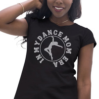 Transfert thermocollant extensible en strass effet brillant, motif 'My Dance Mom Era'