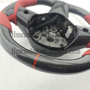 พวงมาลัยหนังคาร์บอนไฟเบอร์คุณภาพสูงแบบเจาะรู สำหรับรถยนต์เทสล่า รุ่น 3 และรุ่น Y ขายดี - Product Image 3