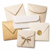 Enveloppes personnalisées en feuille d'or, papier nacré estampé à chaud, invitation de mariage de luxe, logo en relief, vente en gros multi-styles