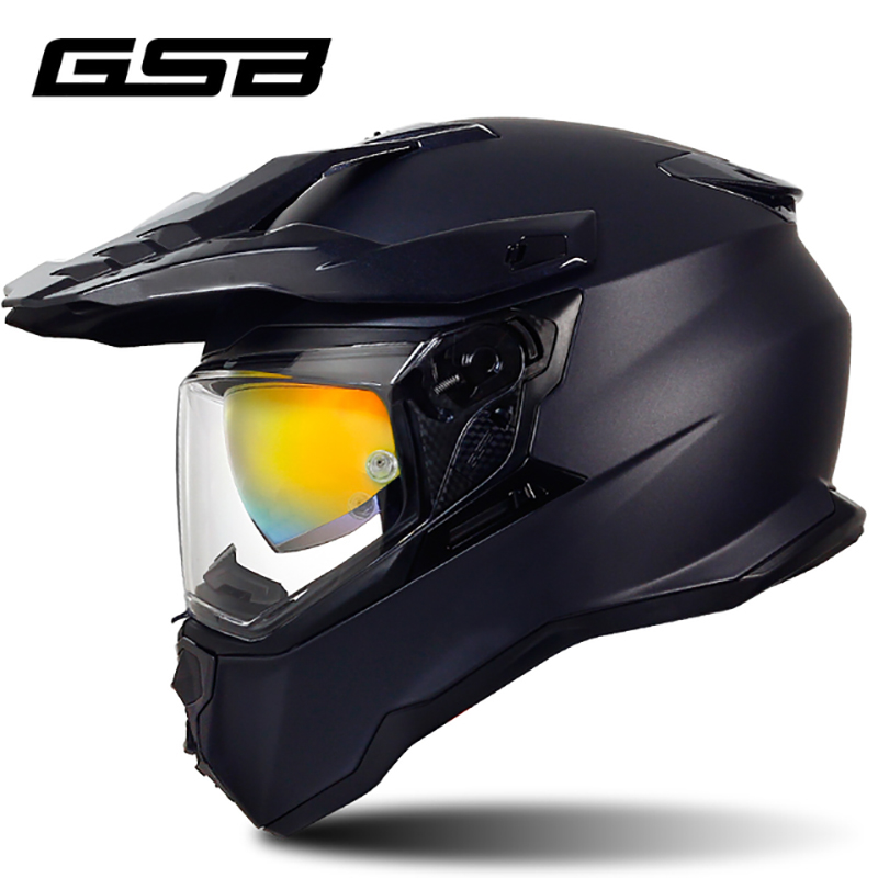 GSB Chrome Lens Motorcycle Helmet - Full Face Motocross
