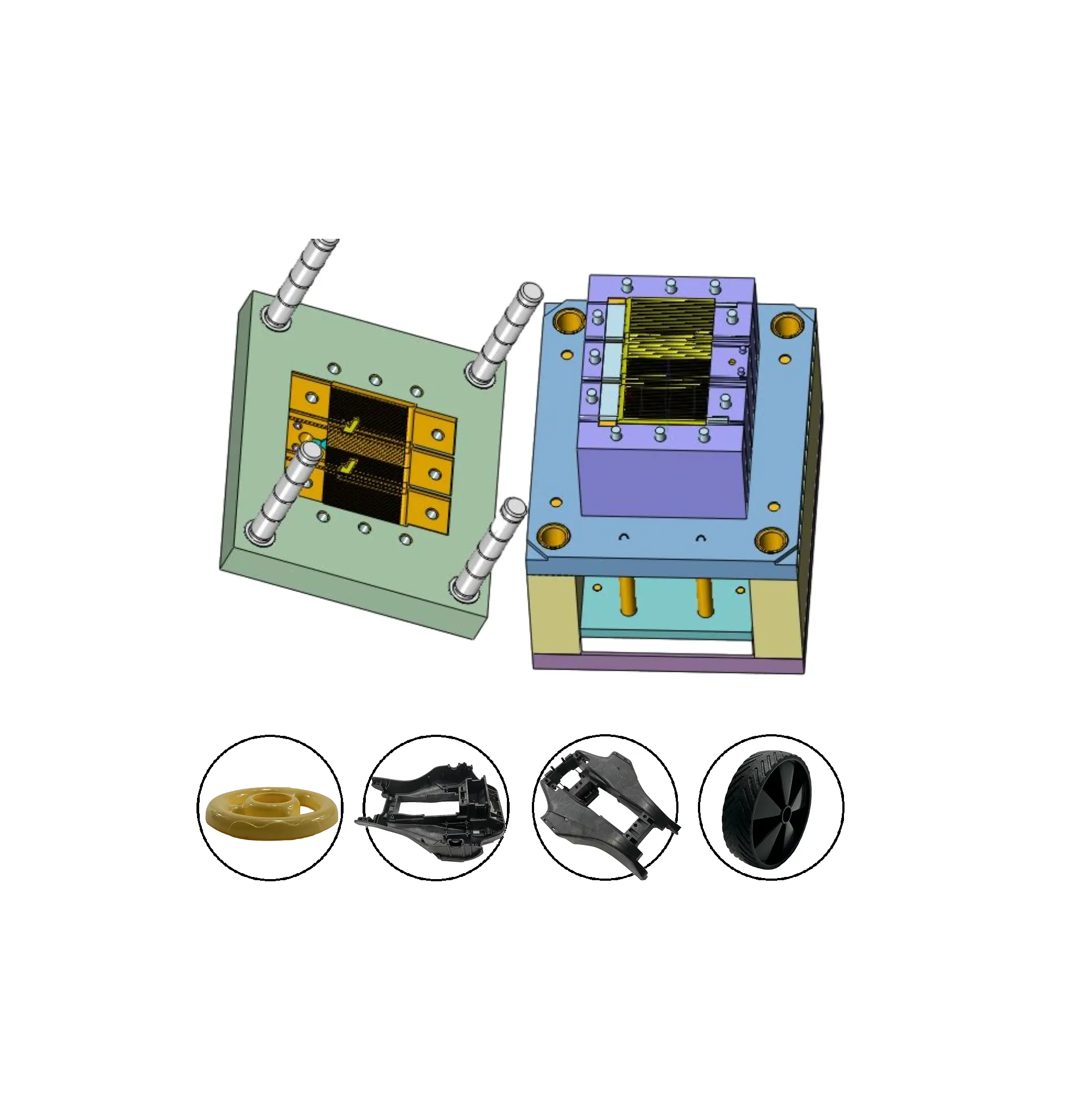 OEM custom high precision CNC plastic injection molding manufacturer nylon abs rubber injection molded service plastic parts