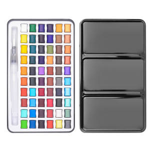 Materiales de Arte, 50, 72, 90, 100 Colores, Personalización OEM, Pintura de Acuarela Seca de 2.8CM, Juego de Pigmentos de Acuarela Sólida - Product Image 3