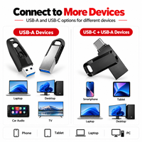 Set Combo Flash Drive Plastik USB 3.0 128GB 256GB Tiga Model Paket Pen Drive Grosir