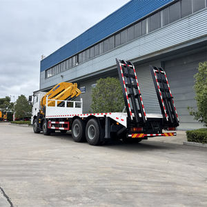 Camión Shacman 8x4 de 38 Toneladas, Plataforma Baja de 25 Toneladas, Grúa Articulada con Rampas Traseras y Chasis Reforzado, Precio de Fábrica - Product Image 6