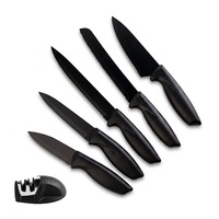 Ensemble de couteaux de chef Fulwin de 8 pouces en acier inoxydable, écologiques, durables, avec manches en PP ambidextres, revêtement antiadhésif, aiguiseur