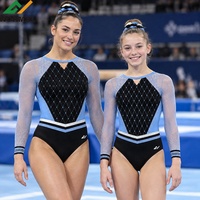 Justaucorps de gymnastique de compétition OEM, justaucorps de danse personnalisés par sublimation, vêtements de gymnastique pour filles
