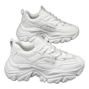 Sneakers de luxe pour hommes, respirantes, en mesh, pour l'hiver, chaussures de sport décontractées polyvalentes pour hommes, <span class=keywords><strong>plateforme</strong></span> avec talon compensé noir - Product Image 3