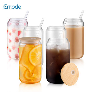 Vendita calda di vetro di alta qualità <span class=keywords><strong>tazze</strong></span> <span class=keywords><strong>con</strong></span> coperchi e cannucce 16oz alta tazza di vetro borosilicato personalizzato tazza di vetro scritta Logo - Product Image 2