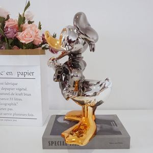 Mới đến vịt animatronic hình tượng nhựa với mạ điện và kết thúc phim hoạt hình vịt tác phẩm điêu khắc - Product Image 5