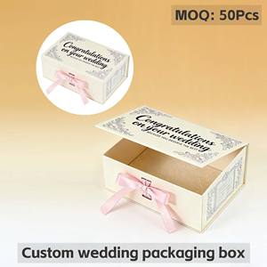 Boîte vide OEM personnalisée pour femme de chambre boîtes d'emballage magnétique pour <span class=keywords><strong>faire</strong></span>-<span class=keywords><strong>part</strong></span> de <span class=keywords><strong>mariage</strong></span> marié cadeau de demoiselle d'honneur - Product Image 1