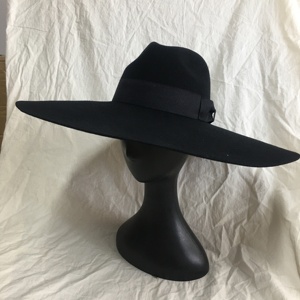 Len cảm thấy thời trang quá khổ lớn vành đen cứng mềm 16cm rộng vành Fedora <span class=keywords><strong>Hat</strong></span> dành cho phụ nữ phụ nữ hiển thị các sự kiện bên - Product Image 2