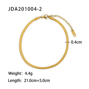 Yeni stil Trendy kadın halhal 18k altın kaplama paslanmaz çelik yalınayak tığ sandalet ayak bacak zinciri ince halhal kadınlar için - Product Image 6