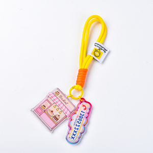 Custom Anime Cartoon Transparent Acrylic Keychains Hd Printing Promotional Gifts With Carabiner Personalized Logo Keychains