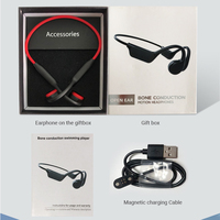 Écouteurs à conduction osseuse, casque sport à oreille ouverte, sans fil Bluetooth 5.3, étanche IPX8, lecteur MP3, écouteurs avec micro