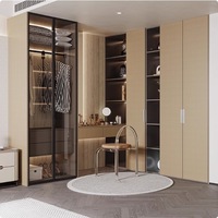 Armoire de chambre moderne de luxe léger en bambou multicouche, mobilier de maison, vente directe d'usine