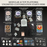 Module de base pour jouet intelligent à intelligence artificielle, Poupée compagnon de dialogue grand modèle, Accessoire d'amélioration de l'intelligence, Modèle CLZN, Rembourrage en coton PP