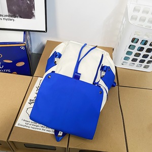 Sac d'école de voyage de grande capacité Sac à dos de collège pour fille et garçon Sac d'école à couleurs contrastées pour étudiant - Product Image 5