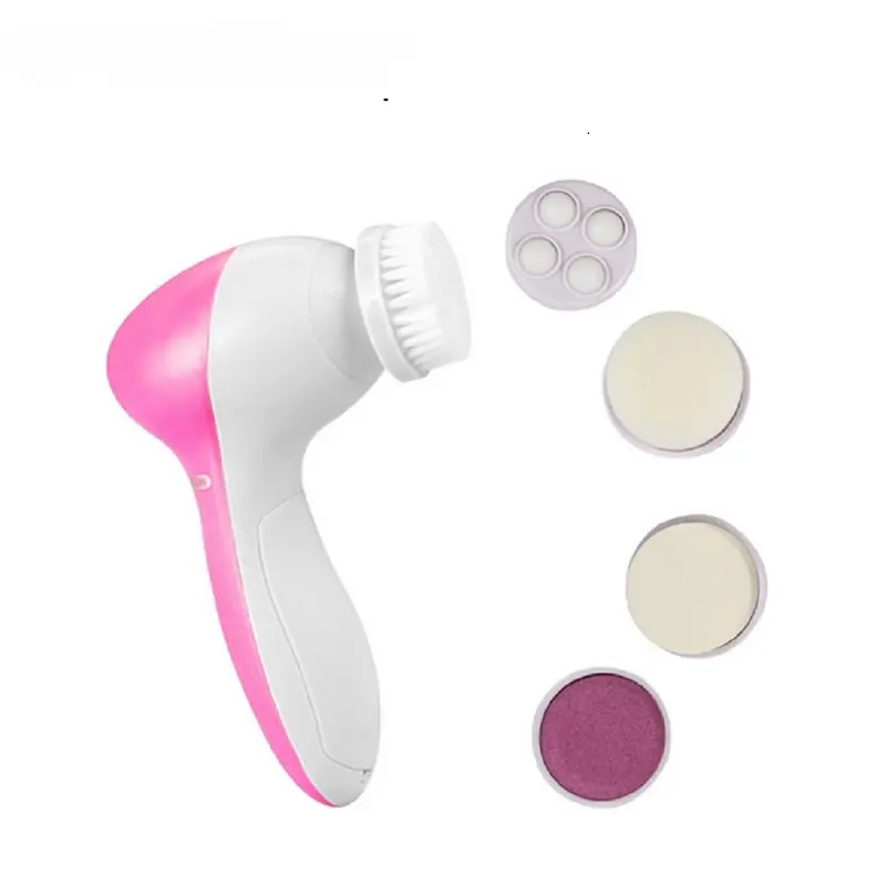 5 Trong 1 Điện Làm Sạch Bàn Chải Silicone Facial Công Cụ Rửa Sâu Làm Sạch Lỗ Chân Lông Mụn Đầu Đen Mềm Mại Đầu Massager Chăm Sóc Da Trang Chủ