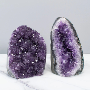 Pietra Naturale di <span class=keywords><strong>Ametista</strong></span>, Cristallo Geode, Cluster di Quarzo <span class=keywords><strong>Grezzo</strong></span> per Guarigione e Regalo - Product Image 5