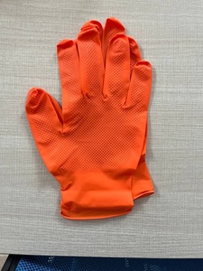 Guantes de nitrilo con agarre de diamante de grado industrial <span class=keywords><strong>CE</strong></span> estándar desechables guantes resistentes de nitrilo grueso - Product Image 4