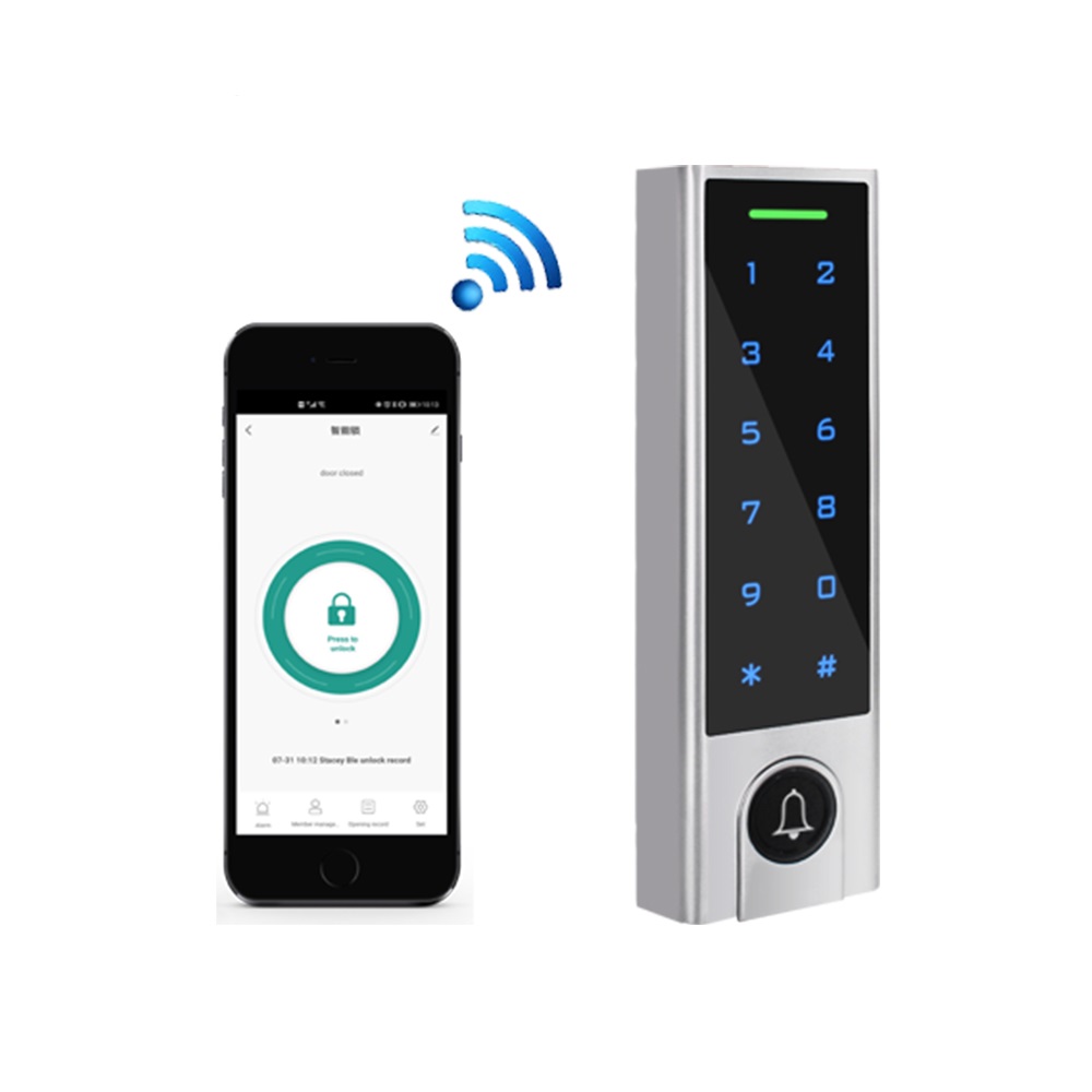 Мобильный телефон Bluetooth Tuya с открытой дверью, Wi-Fi, RFID-Управление клавиатурой, управление доступом