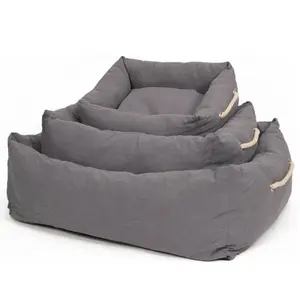 Customization Machine Washable Cotton Luxury Pet Best Dog Bed Basket with Handle