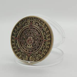 Medalla de moneda conmemorativa de bronce <span class=keywords><strong>antiguo</strong></span> azteca mexicana Maya larga galvanizada 3D SM 2017 - Product Image 2