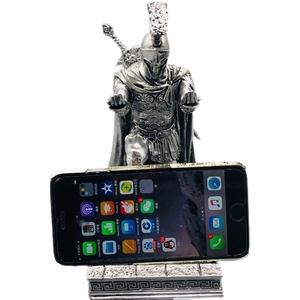 Organizador de escritorio para teléfono móvil, soporte de pluma de caballero, decoración de resina para oficina, pantalla, Rome Armor Hero - Product Image 2