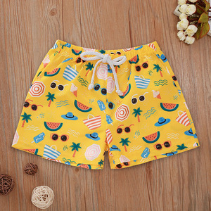 2022 New Summer Toddler <b>Boy</b> Fashion Print Lace <b>up</b> Swim Trunks Mixed Color 2-5 Years - Product Image 3