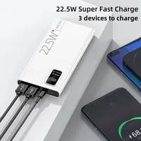 Banco de energía de gran capacidad de 20000mAh USB C 22,5 W batería de repuesto externa 10000mAh cargador rápido portátil para teléfono móvil