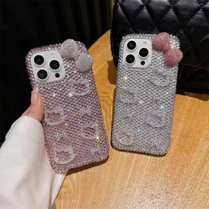 Custodia Antiurto Carina con Glitter e Brillantini per <span class=keywords><strong>iPhone</strong></span> 17 Pro Max, <span class=keywords><strong>Cover</strong></span> per Ragazze e Donne, Accessori per Telefono all'Ingrosso - Product Image 1