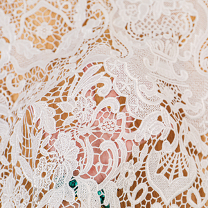 100% Cotton Water-soluble Embroidery Floral Totem Mirror Pattern Soft Guipure <strong>Lace</strong> <strong>Fabric</strong> for Evening Dresses Skirts Clothes - Product Image 2