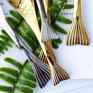 עיצוב חדש Kooi דג ים נירוסטה כפית קפה מיני כפית גלידה-כדור מתכת קטן למדידת מתנות - Product Image 3