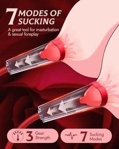 Kit de Juguetes BDSM para Succión de Pezones, Bomba Sexual Eléctrica de Vacío para <span class=keywords><strong>Vagina</strong></span> con 3 Niveles de Succión y 7 Modos, Estimulador de Clítoris para el Placer Femenino - Product Image 3