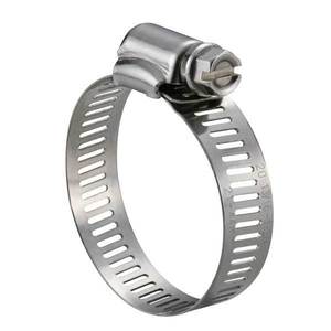 Fascetta stringitubo americana perforata regolabile da 12,7 mm, resistente, in acciaio, con finitura lucida - Product Image 1