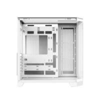 AntarcChill White Gaming ATX Desktop Table Computer Case Mid Tower with 7 Fans Full View Tempered Glass Fish Tank Fashion