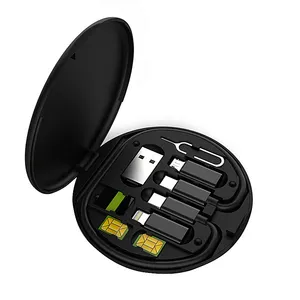 Kabel Datenleitlinie 60 W 3 A Schnellladung Multifunktion Cabo Cabos USB-Kabel bis Typ C Mikroadapter Karten-Slot-Kit USB-Kabel