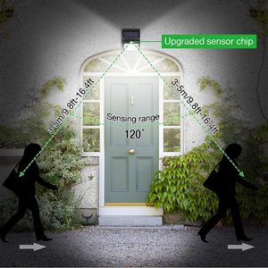 100 LED solare <span class=keywords><strong>sensore</strong></span> di movimento <span class=keywords><strong>luce</strong></span> all'aperto 3 modalità 270 gradi grandangolare luci da parete solari - Product Image 2