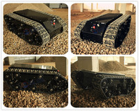 Châssis de robot chenillé Guoxing, plateforme mobile UGV à chenilles en caoutchouc, acier au carbone, protection IP54, moteur 48V DC, capacité de charge de 75 kg