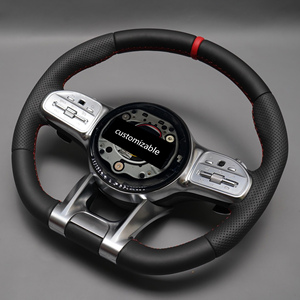 Volante <span class=keywords><strong>de</strong></span> Cuero Negro en Oferta para Mercedes-Benz GT CL SL GL ML W212 W176 W205 CLA CLS E300 C63 GLA GLC A45 E63 S63 - Product Image 3