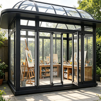 Toit rétractable pour véranda en aluminium et verre, auvent extérieur pour café, fourni par l'usine HUACAI