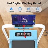 Tapis roulant compact inclinable et pliable, application Fit Show, tapis de marche manuel pour bureau, pour usage domestique, entraînement électrique et mécanique - sans