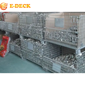 <span class=keywords><strong>Cage</strong></span> de fil galvanisée par entrepôt pliable durable de capacité élevée pour le recyclage - Product Image 5