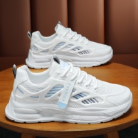 Chaussures en mesh pour hommes, chaussures de sport à semelle épaisse, chaussures de course décontractées, chaussures de papa, baskets décontractées pour hommes, chaussures de sécurité
