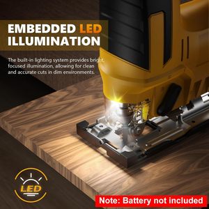 Seghetto Jig Saw senza fili Premium per batteria DW 20v Max Brushless orbitale puzzle 0-45 3 impostazioni orbitali legno sega - Product Image 2