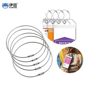 พวงกุญแจสายสแตนเลสขนาดเส้นผ่าศูนย์กลาง2มม. ป้ายห้อยกระเป๋าพวงกุญแจสายเคเบิล - Product Image 1