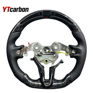 YTcarbon Racing Custom Design Flat Bottom <strong>italy</strong> suede <strong>Leather</strong> Full <strong>Leather</strong> for I30N Steering Wheel Car Accessories - Product Image 2
